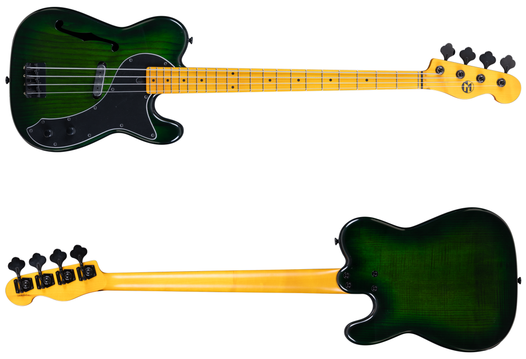 Maruszczyk Instruments Mr. Tee 4p Green Burst Hollowbody